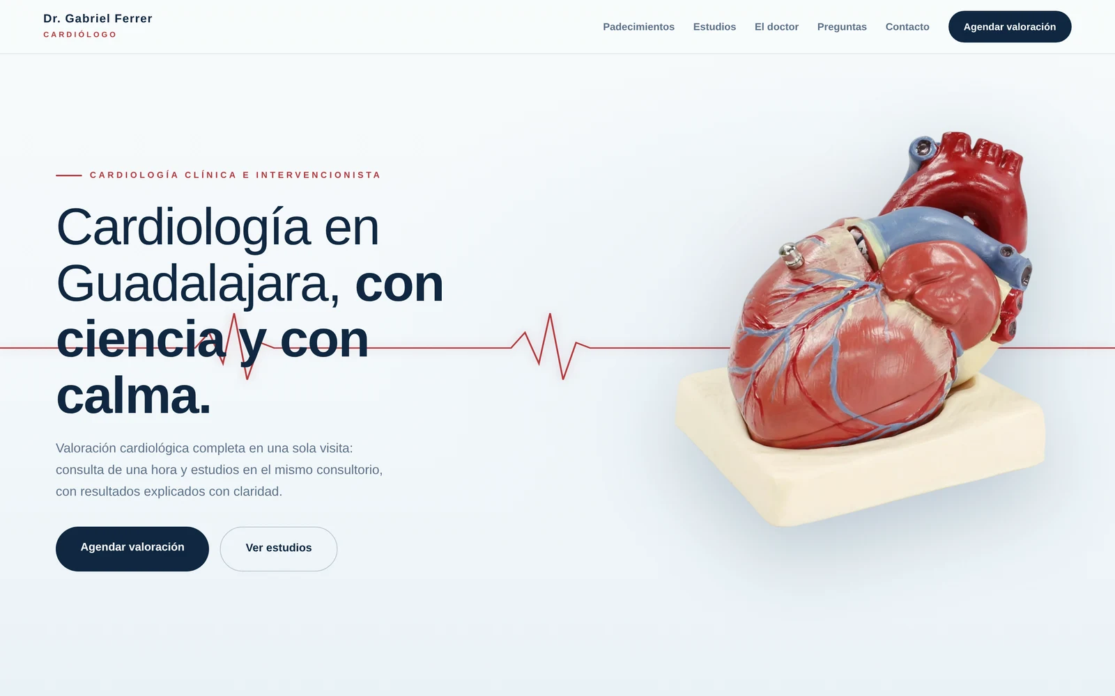 Portada del sitio web del Dr. Gabriel Ferrer