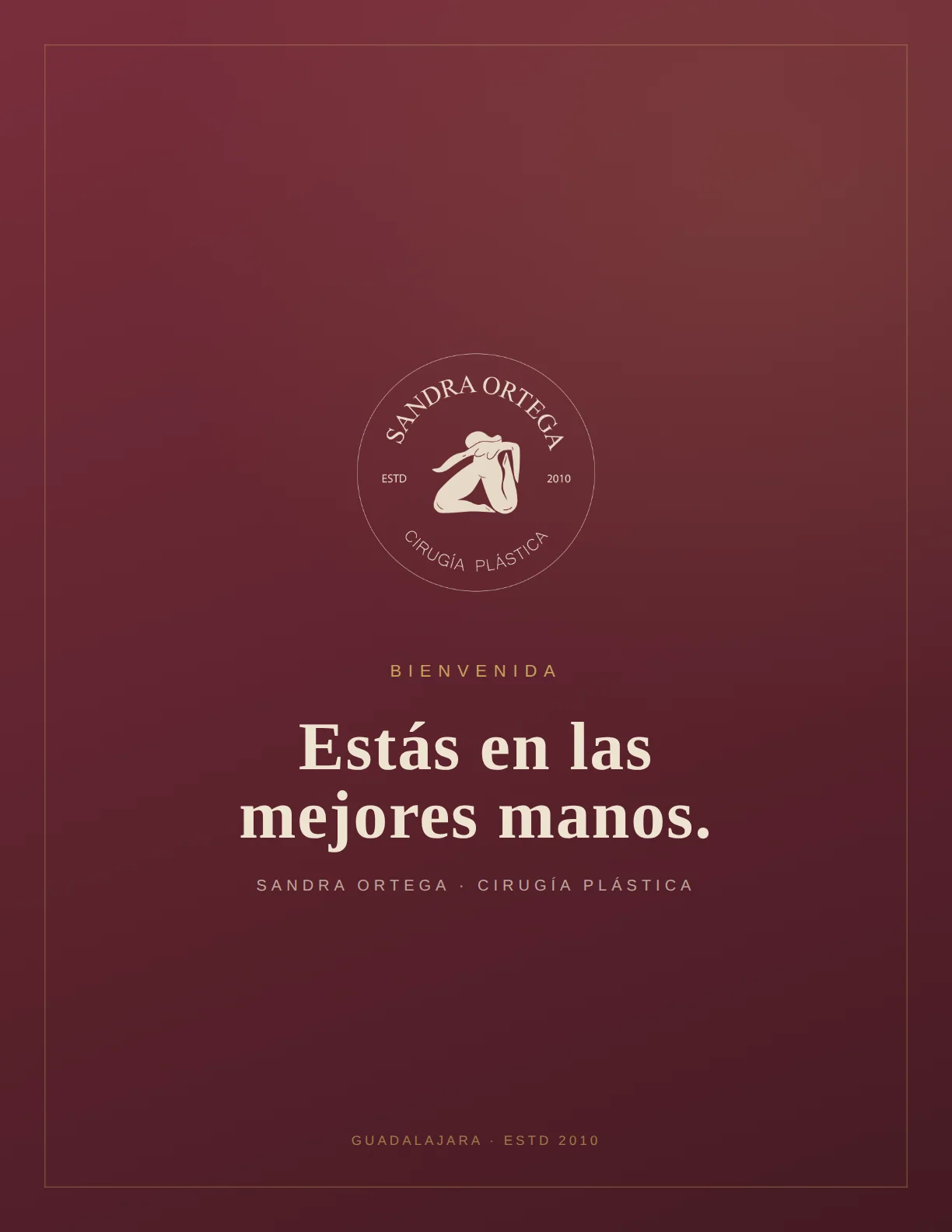 Portada del dossier de marca de Sandra Ortega